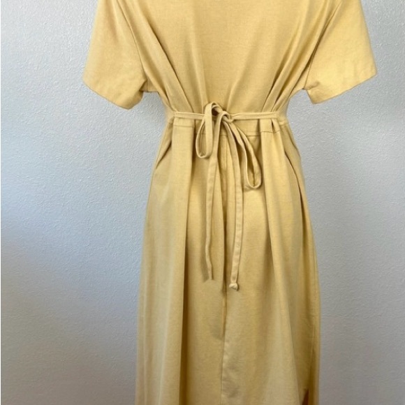Sag Harbor Yellow Midi Dress with Floral Accents - Picture 5 of 6